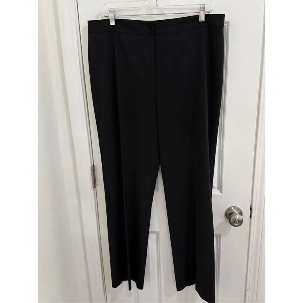 Lafayette 148 New York Black Straight-Leg Dress Pants Size 12